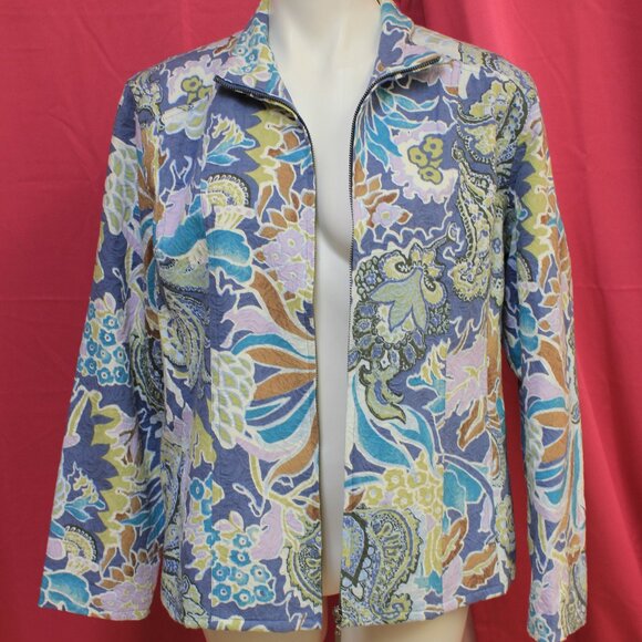 Chico's Jackets & Blazers - #558B Chico's Cool-Toned Zip-Up Jacket Size 3 (16)